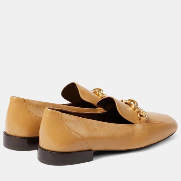 Tory Burch  Jessa Leather Loafers Flats Ginger Shortbread Camel Tan - Picture 8 of 16